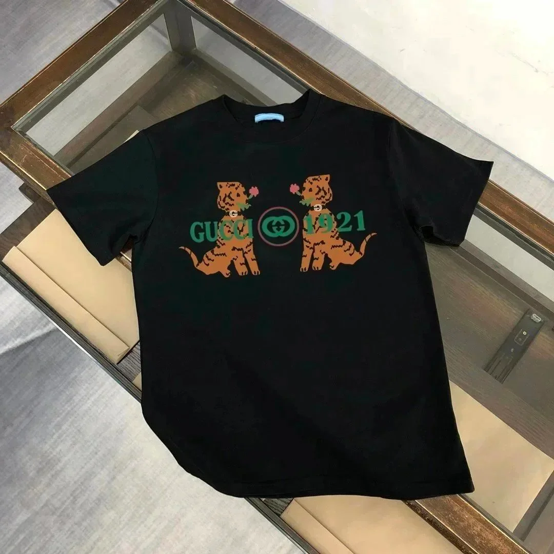 Gucci Gucci Black Tiger Print T-Shirt Black - 1