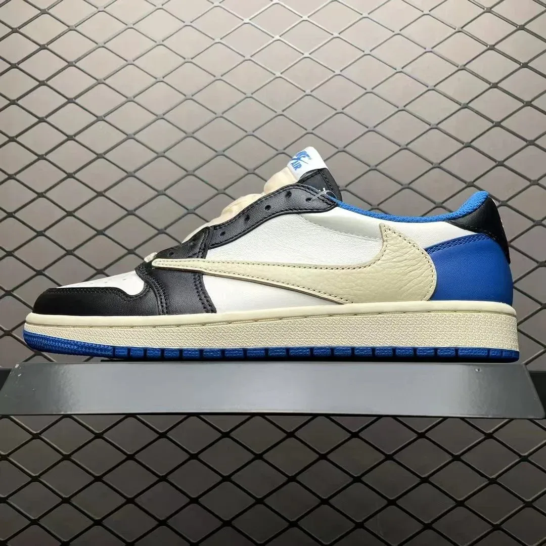 Jordan Nike Air Jordan 1 Low '07 Black/White/Blue Sneakers Black - 1
