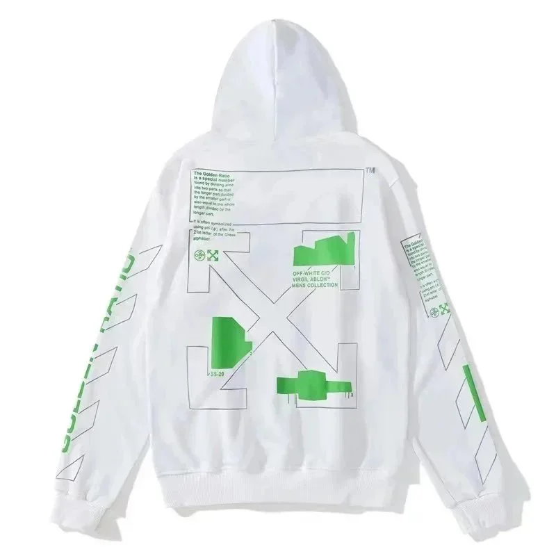 Off-White Off-White Out Of Office White Green Print Hoodie White - 1