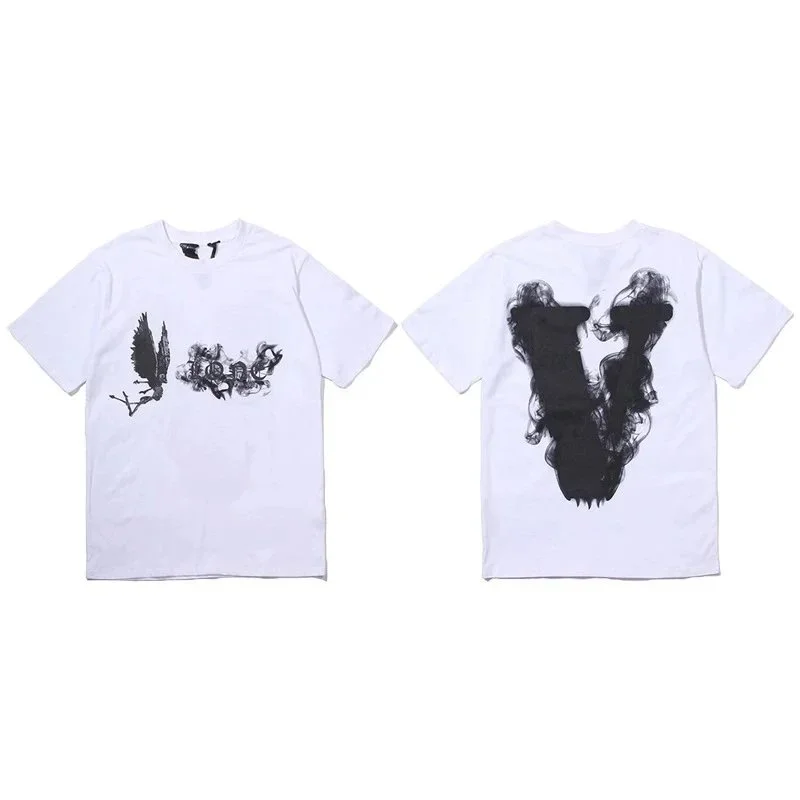 VLONE Vlone White Smoke V Logo T-Shirt White - 1
