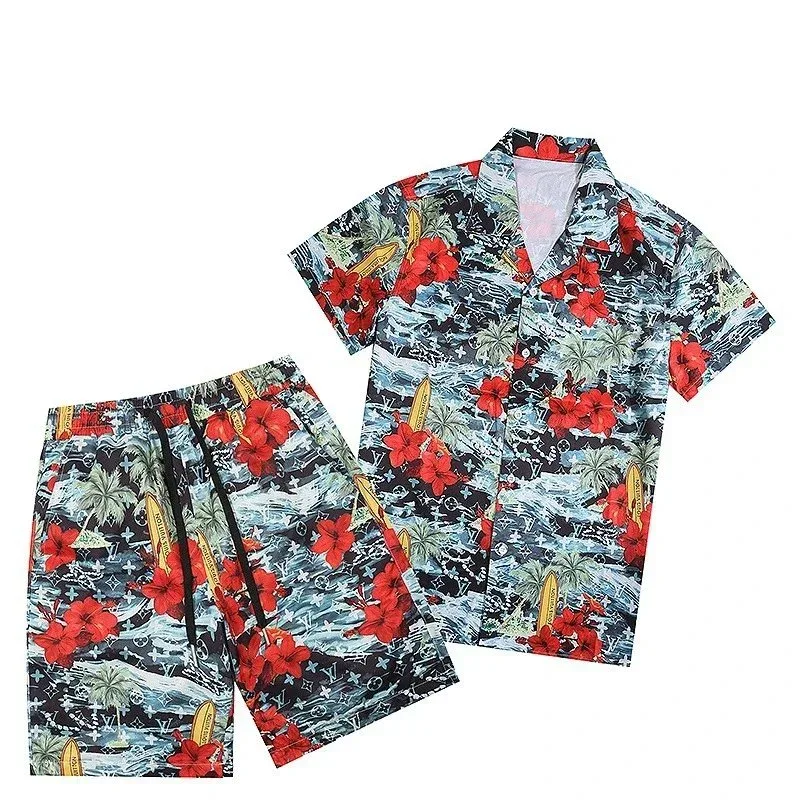 Other Floral Hawaiian Shirt & Shorts Set Multicolor - 1