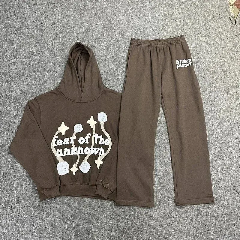 Broken Planet Broken Planet Fear of the Unknown Tracksuit Set Brown - 1