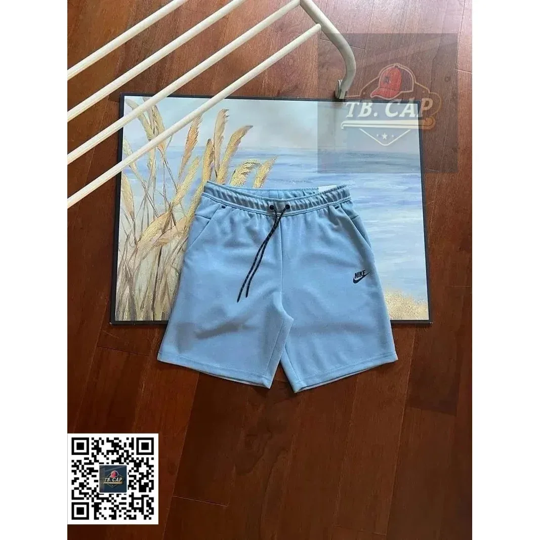 Nike Nike Light Blue Tech Fleece Shorts Blue - 1