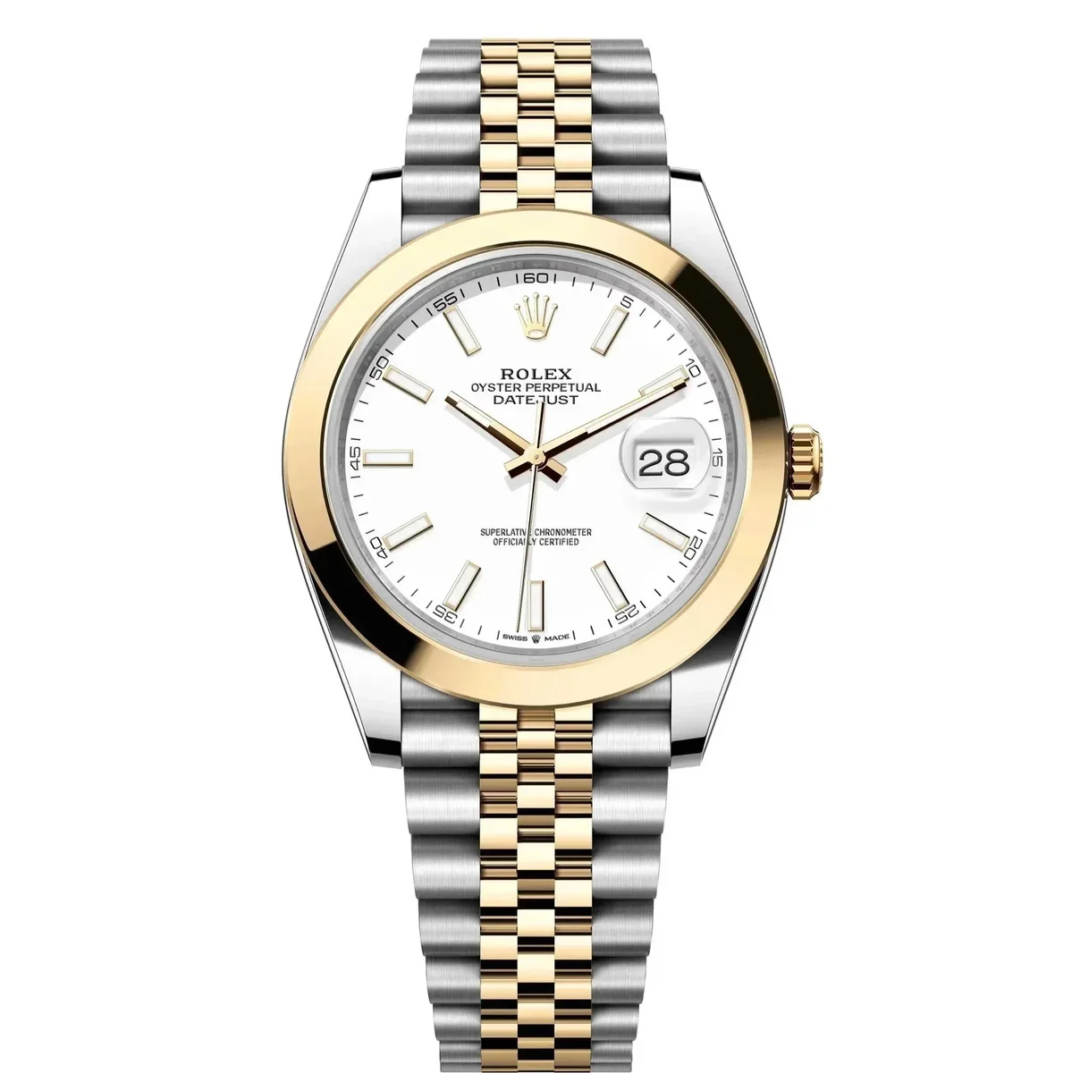 Rolex Rolex Datejust White Dial Two-Tone Watch Silver - 1