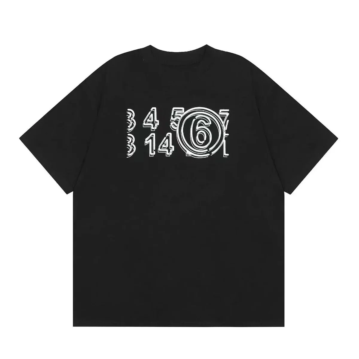 Other Black Number Print T-Shirt Black - 1