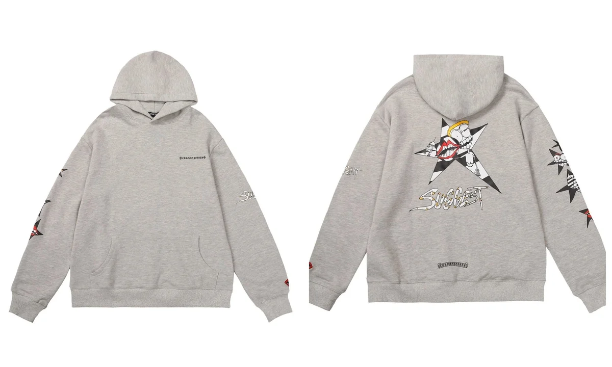 Chrome Hearts Chrome Hearts Suggest Graphic Hoodie Grey Grey - 1