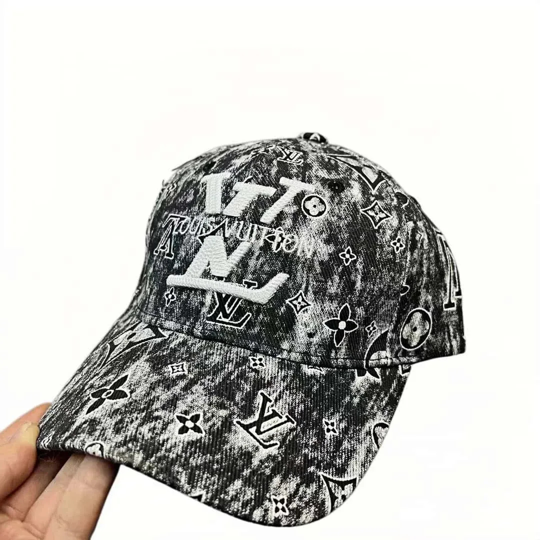 Louis Vuitton — Monogram Cap Black/White Headwear