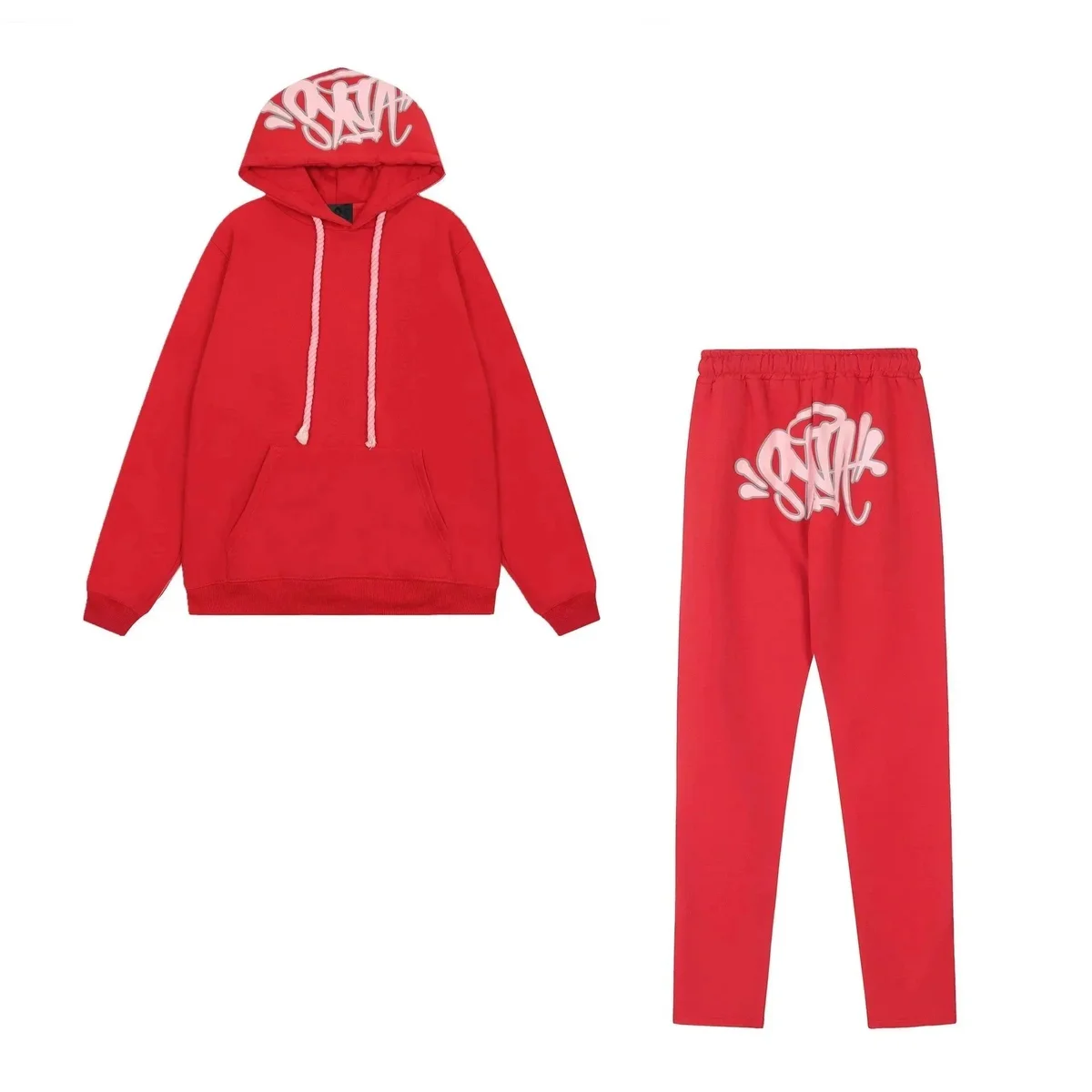 Other Red Graffiti Print Tracksuit Set Red - 1