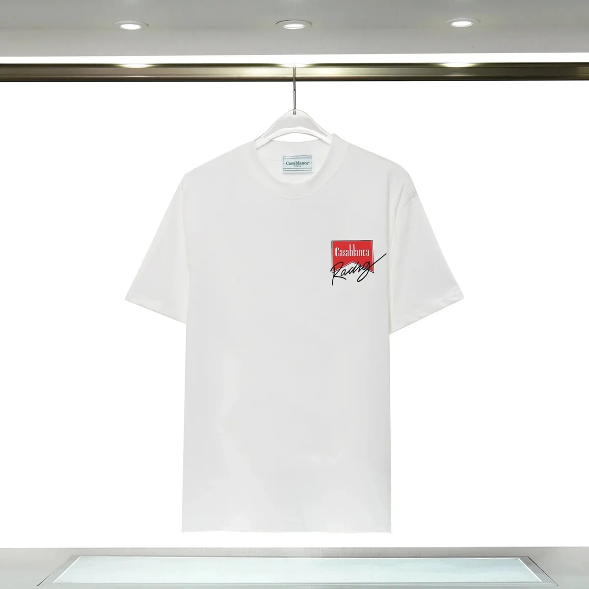 Casablanca Casablanca Tennis Club White T-Shirt with Red Logo White - 1