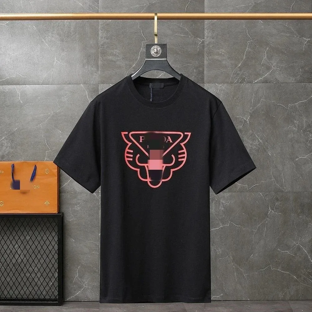 Prada Prada Black Red Tiger Print T-Shirt Black - 1