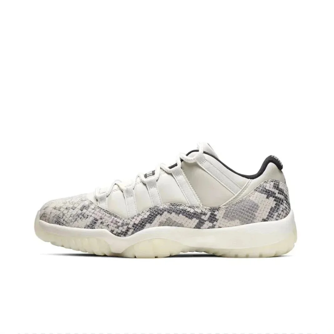 Jordan Nike Air Jordan 11 Low Snake Skin White Sneakers White - 1