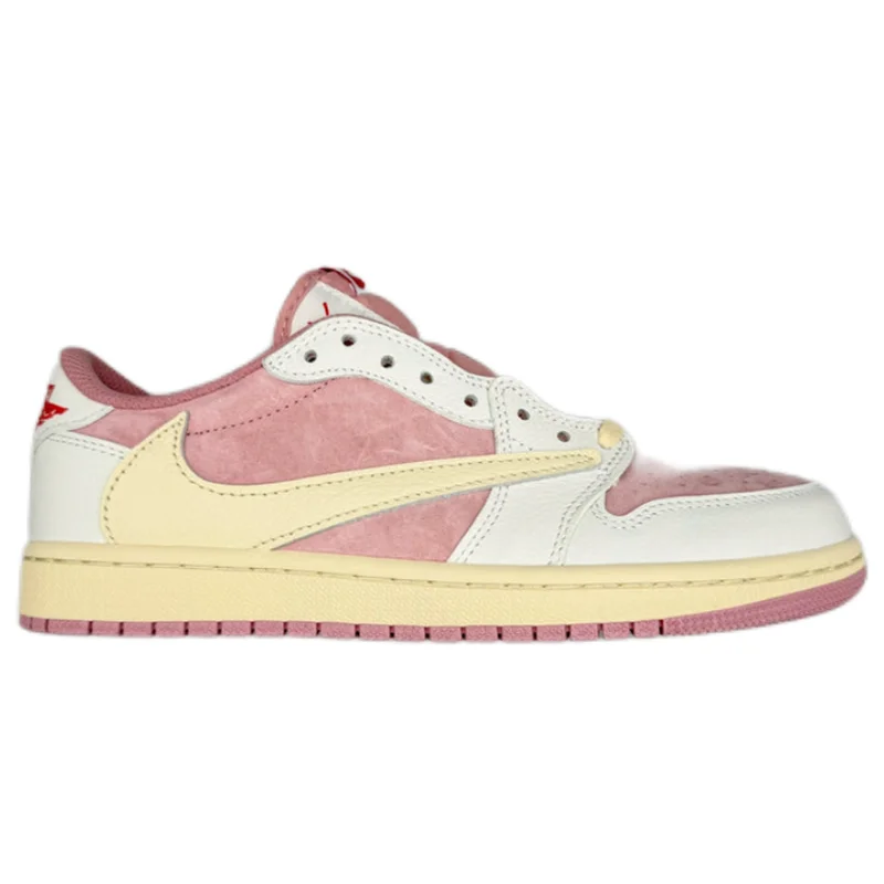 Jordan Nike Air Jordan 1 Low Pink & White Sneakers Pink - 1
