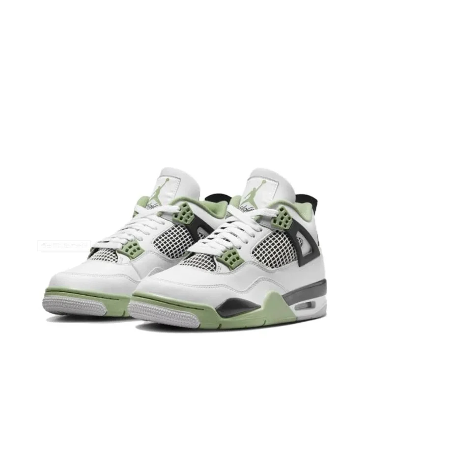 Jordan Nike Air Jordan 4 White Green Sneakers White - 1