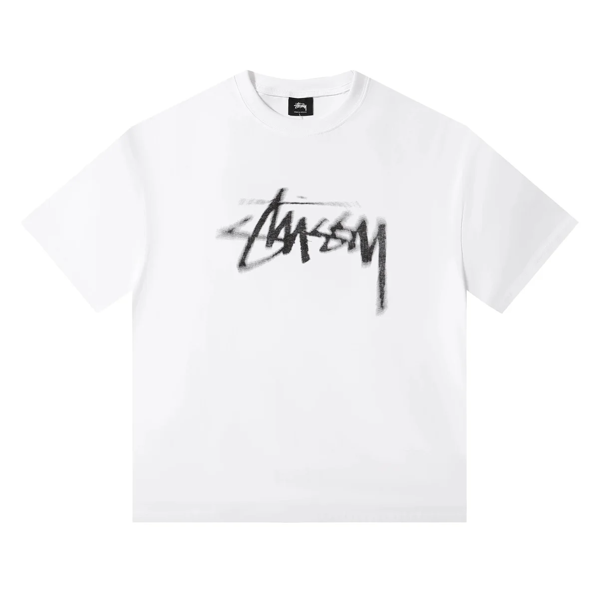 Stussy Stussy Spray Logo T-Shirt White White - 1