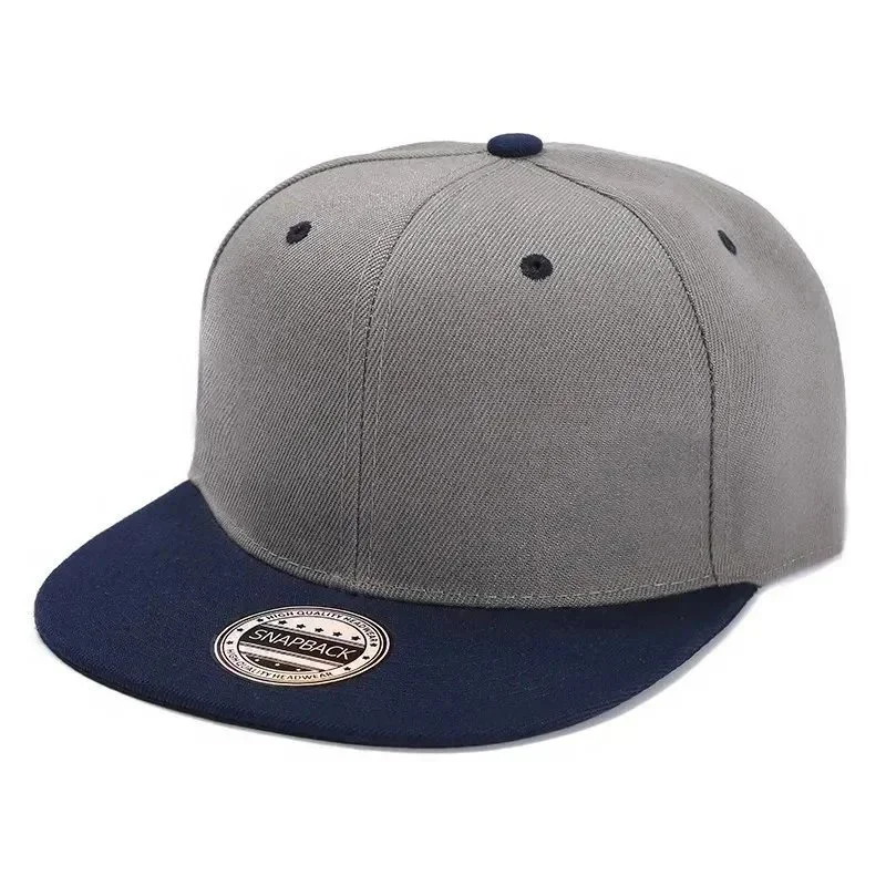 Unisex Grey and Navy Snapback Hat