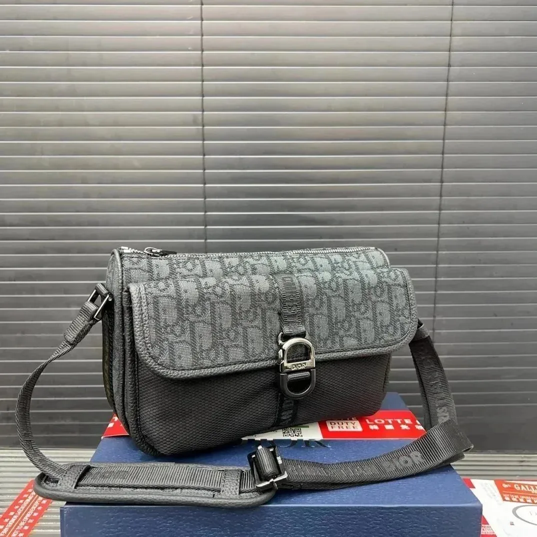 Dior Dior Lady Dior Monogram Crossbody Bag Black - 1
