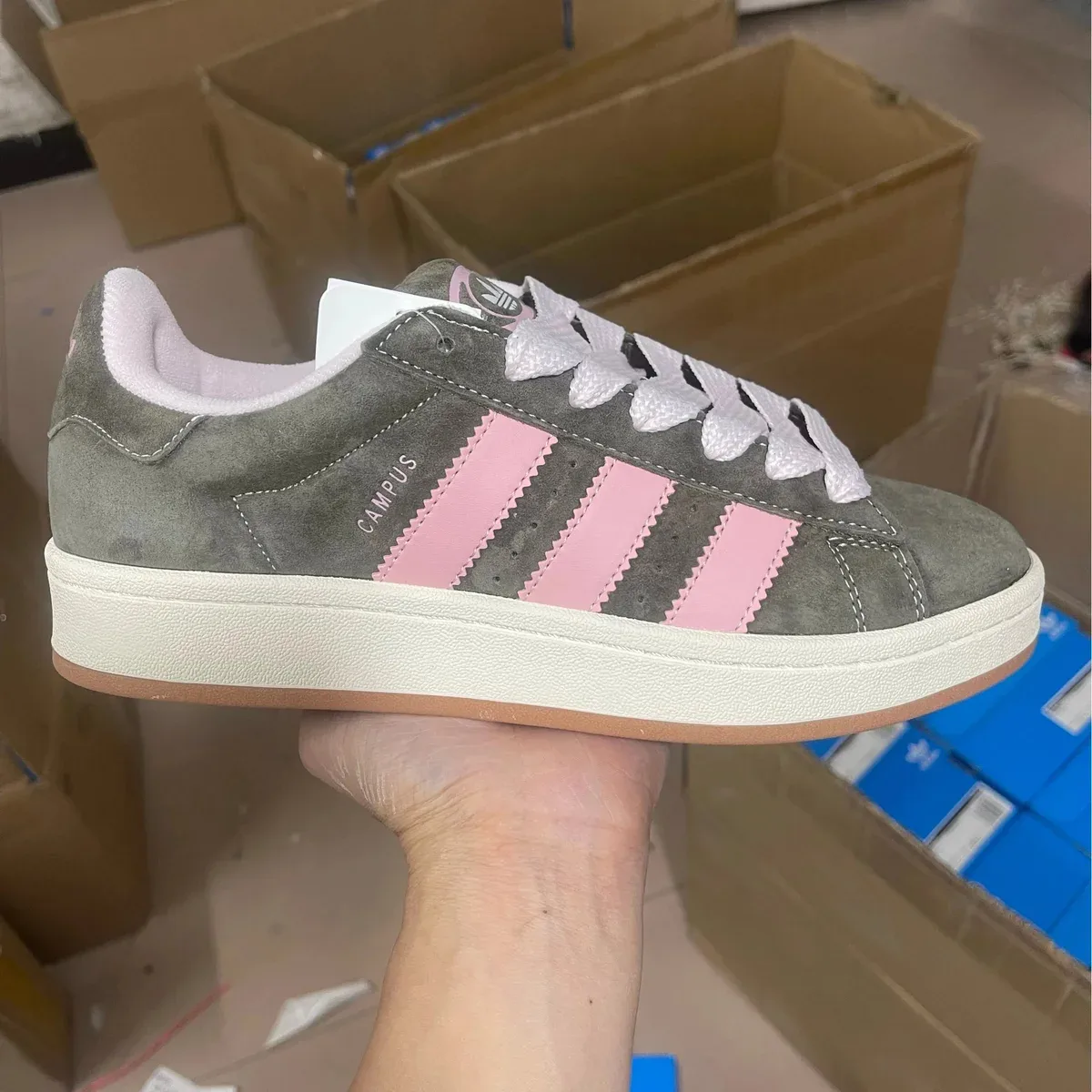 Adidas Adidas Campus Grey/Pink Sneakers Grey - 1