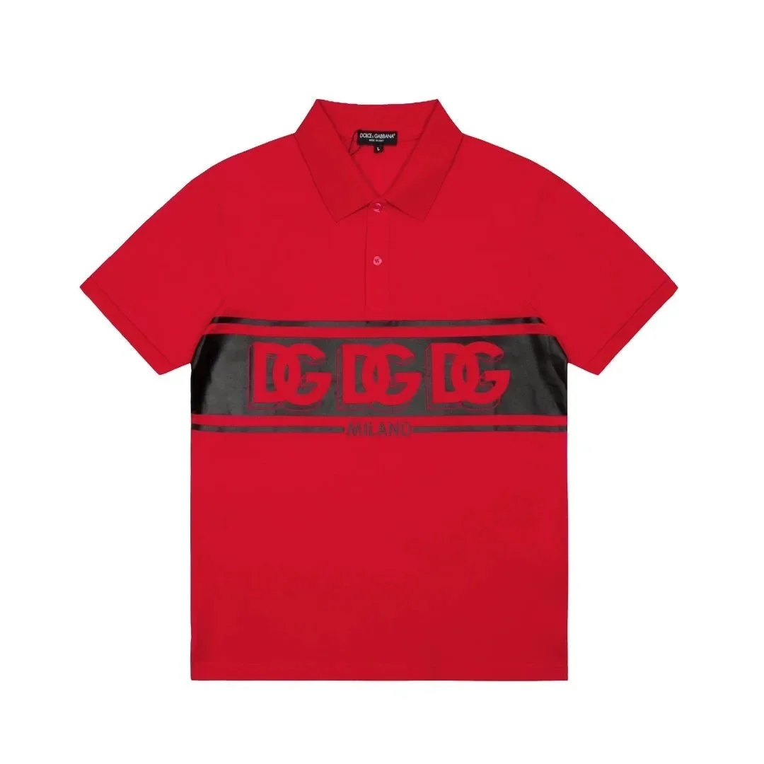 Dolce & Gabbana Dolce & Gabbana Red DG Logo Polo Shirt Red - 1