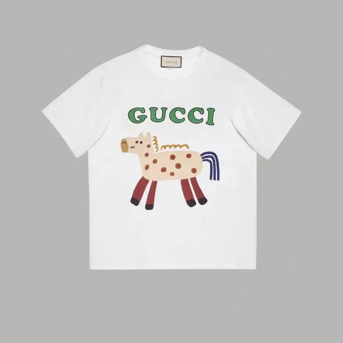 Gucci Gucci Horse Print White T-Shirt White - 1