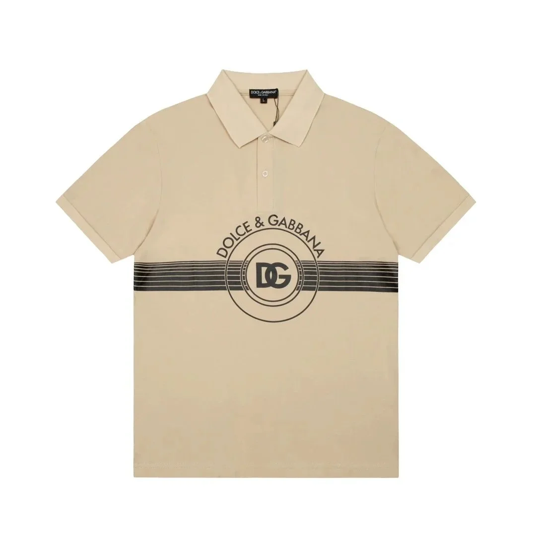 Dolce & Gabbana Dolce & Gabbana Beige DG Logo Polo Shirt Beige - 1