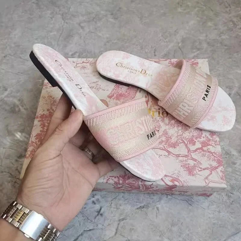 Dior Pink Embroidered Slippers — Oopbuy Spreadsheet find