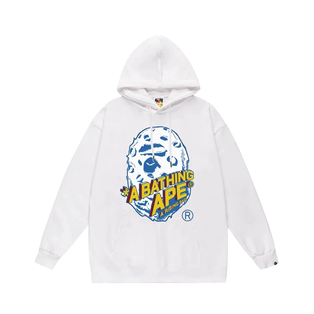 A Bathing Ape A Bathing Ape BAPE STA White Hoodie with Blue & Yellow Graphic White - 1