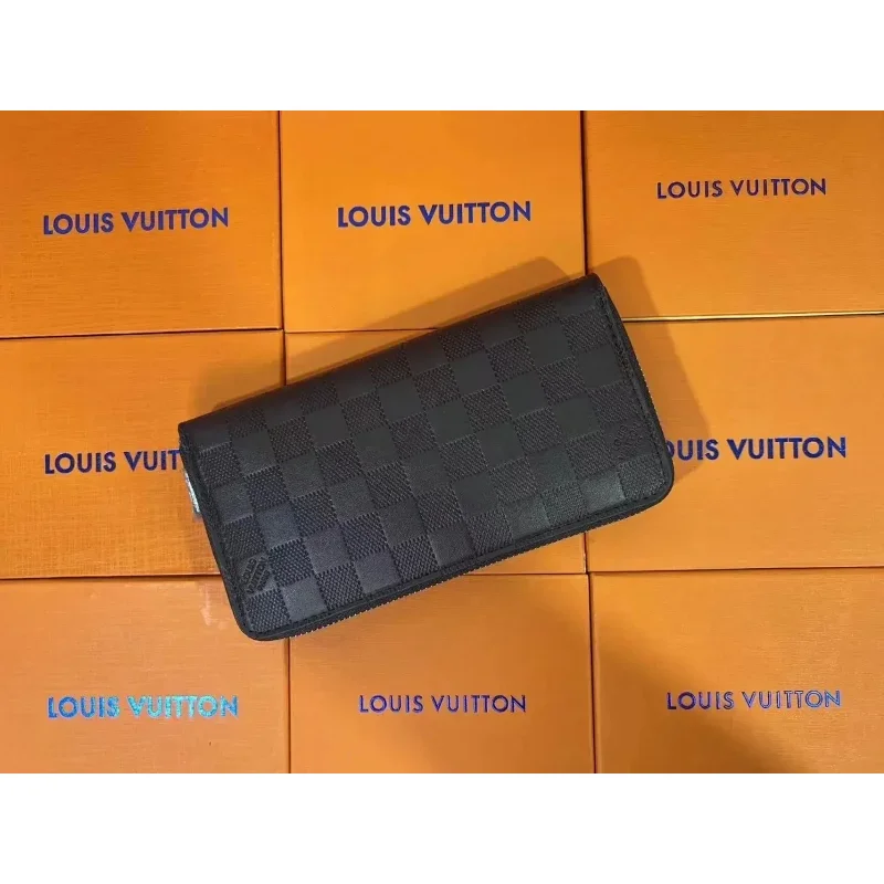 Louis Vuitton Louis Vuitton Damier Wallet Black Leather Black