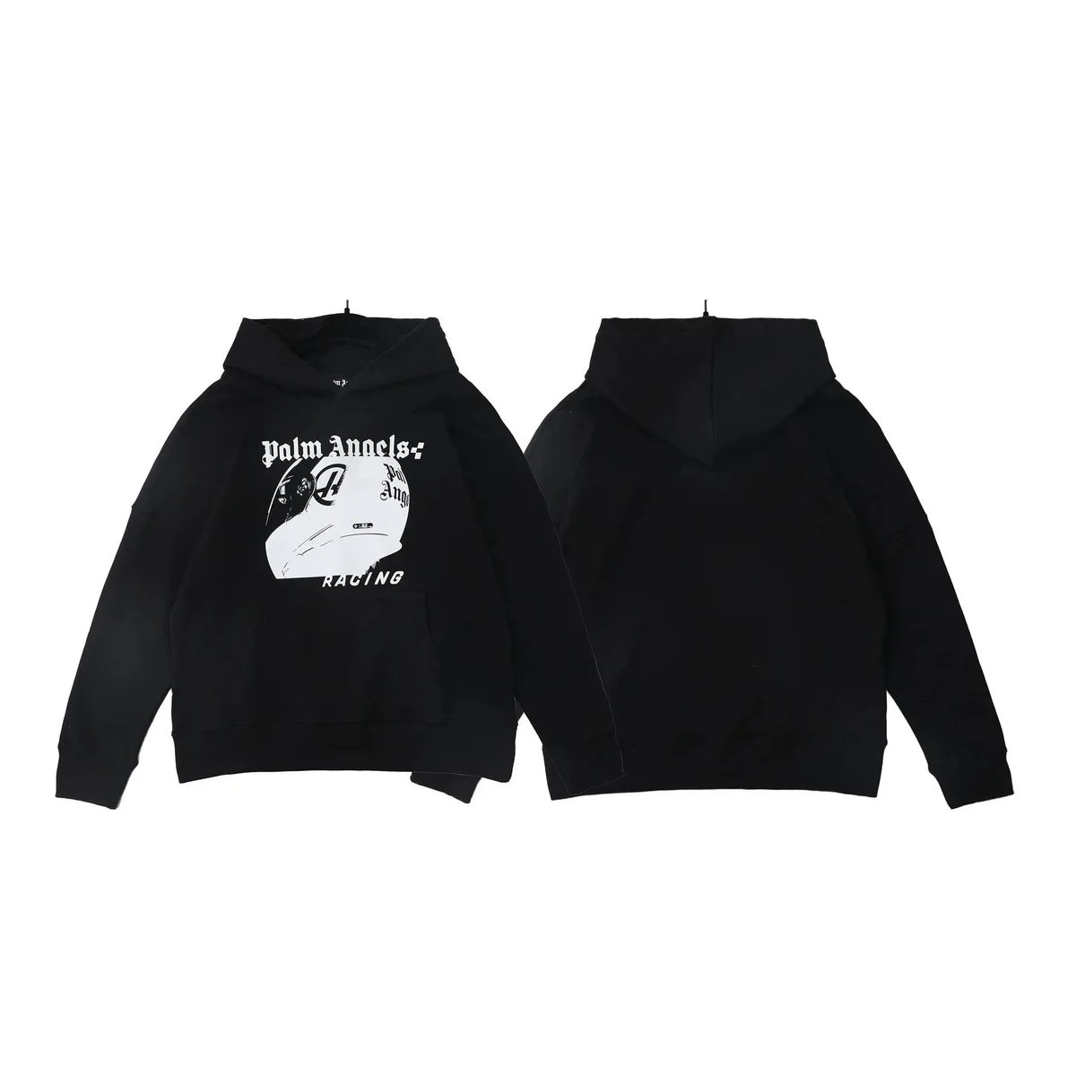 Palm Angels Palm Angels Bear Racing Black Hoodie Black - 1