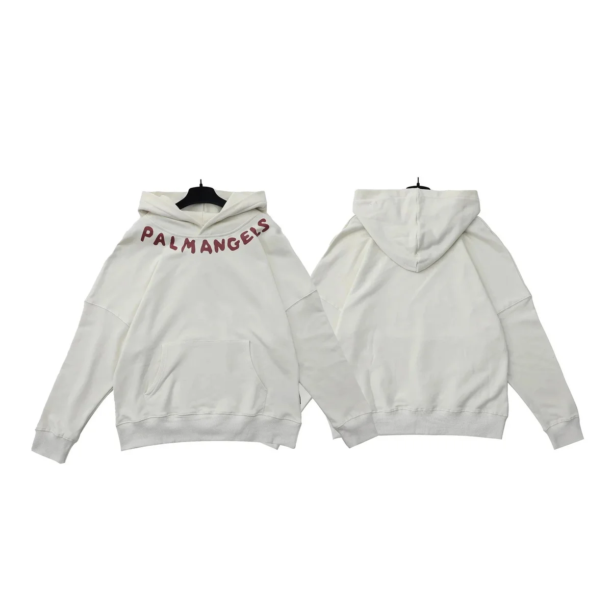 Palm Angels Palm Angels Bear White Hoodie with Red Logo White - 1