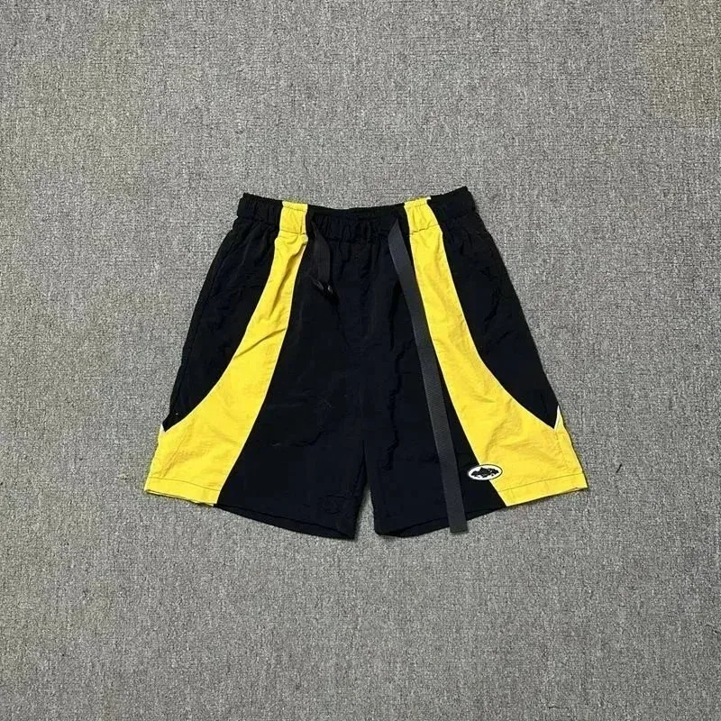 Other Black and Yellow Panelled Shorts Black - 1