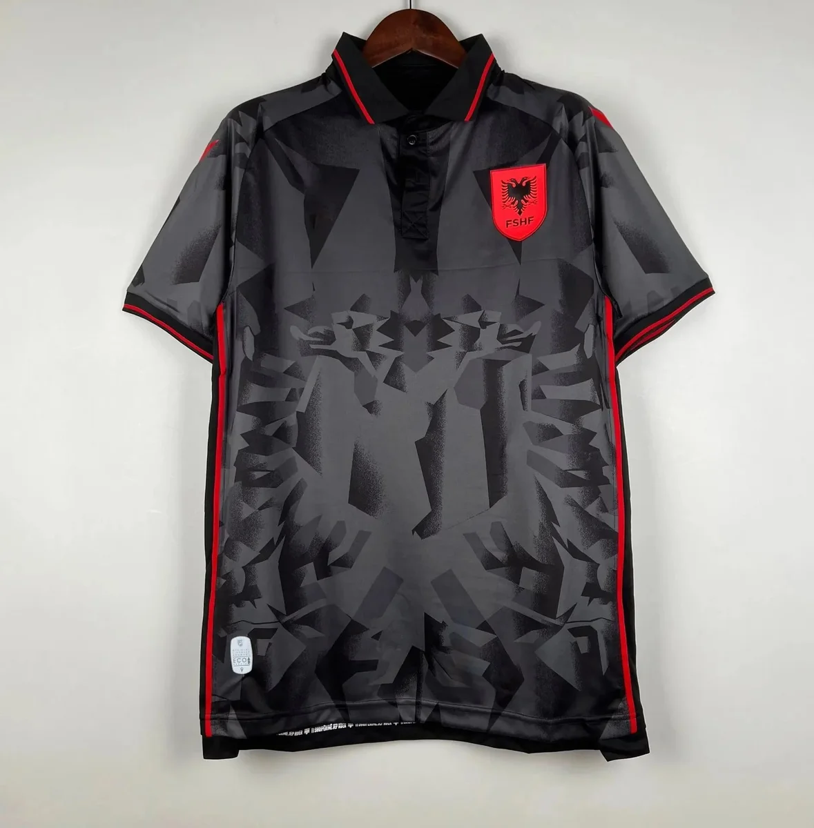 Adidas Adidas Albania National Team Jersey Black Red Polo Black - 1