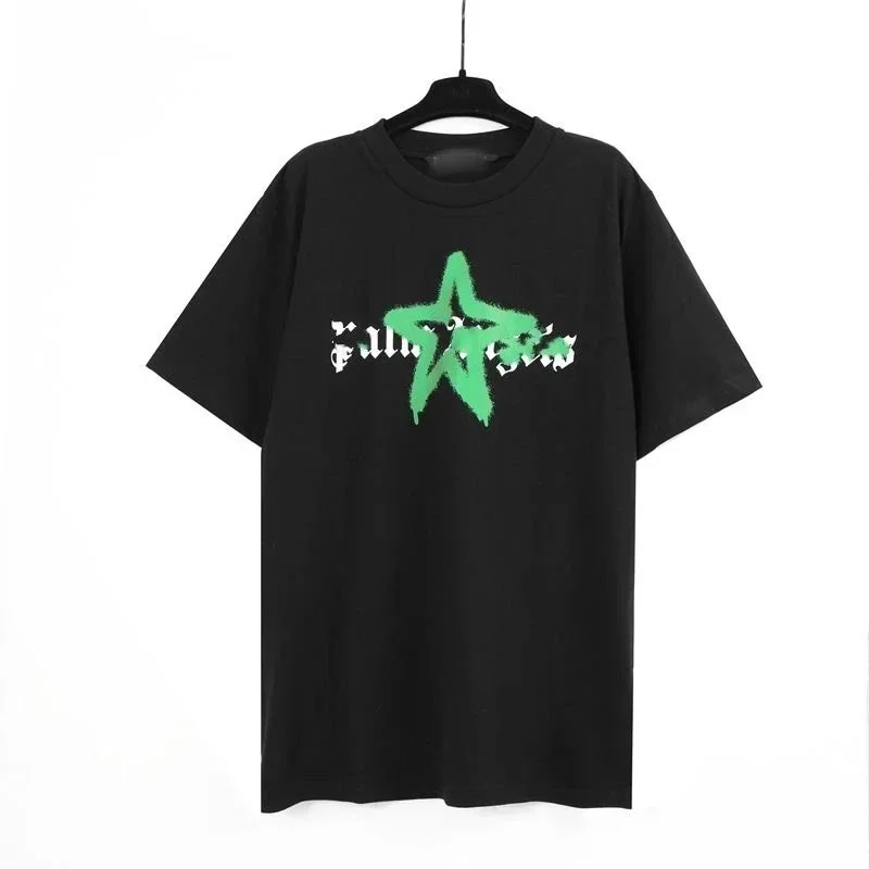 Other Black Green Star Print T-Shirt Black - 1