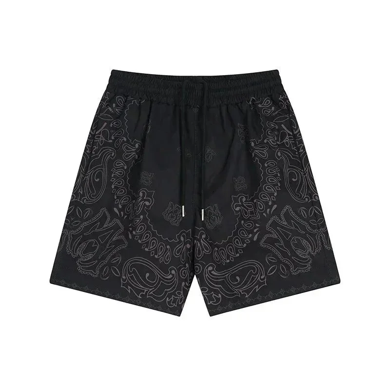 Other Black Paisley Print Shorts Black - 1