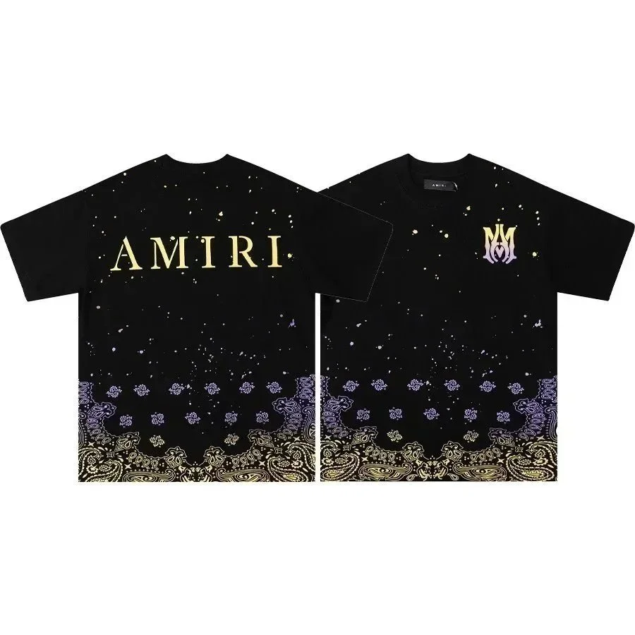 Amiri Amiri Black Paisley Print T-Shirt Black - 1