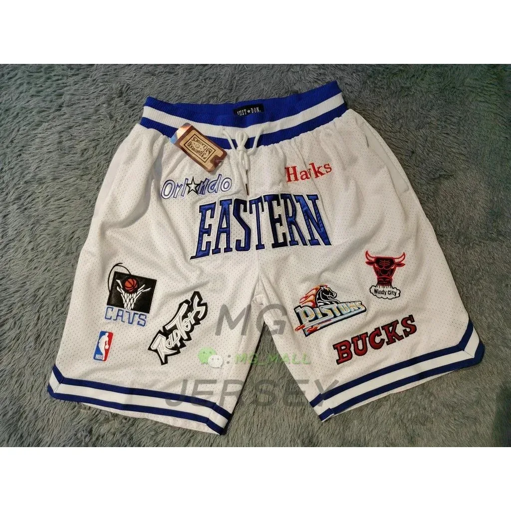 Other White Eastern NBA Shorts with Team Logos White - 1
