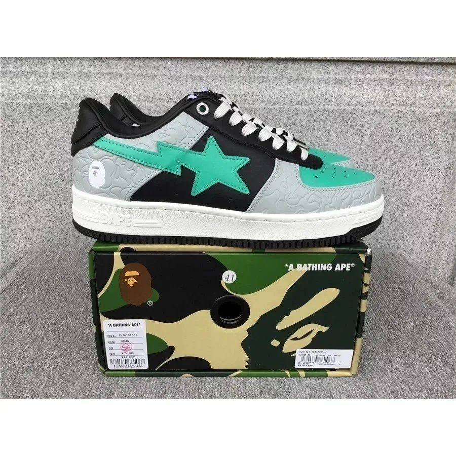 A Bathing Ape A Bathing Ape BAPE STA Black/Grey/Turquoise Sneakers Black - 1