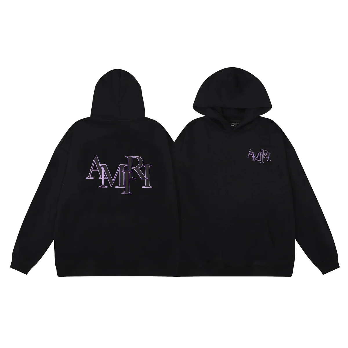 Amiri Amiri Black AMRI Logo Hoodie Black - 1