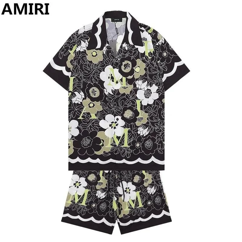 Amiri Amiri Floral Print Shorts Set Black Black - 1
