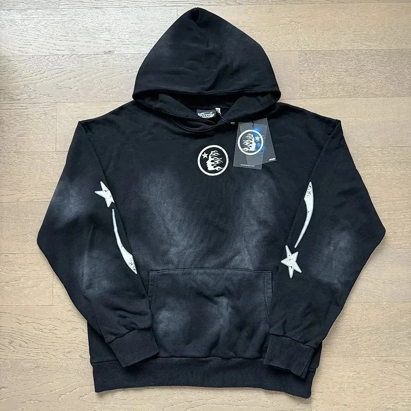 A Bathing Ape A Bathing Ape BAPE STA Black Hoodie with White Star Print Black - 1