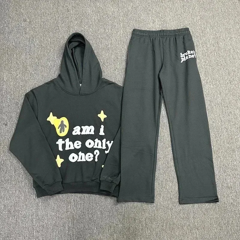 Broken Planet Broken Planet Am I The Only One? Hoodie & Pants Set Grey - 1