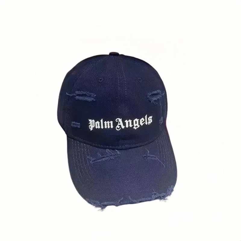 Palm Angels Palm Angels Distressed Cap Navy Navy - 1