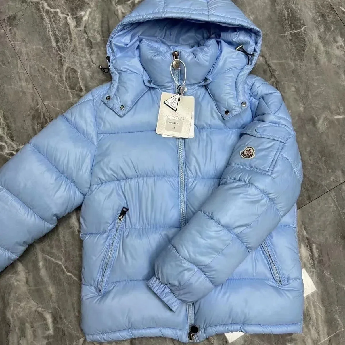Moncler Light Blue Puffer Jacket