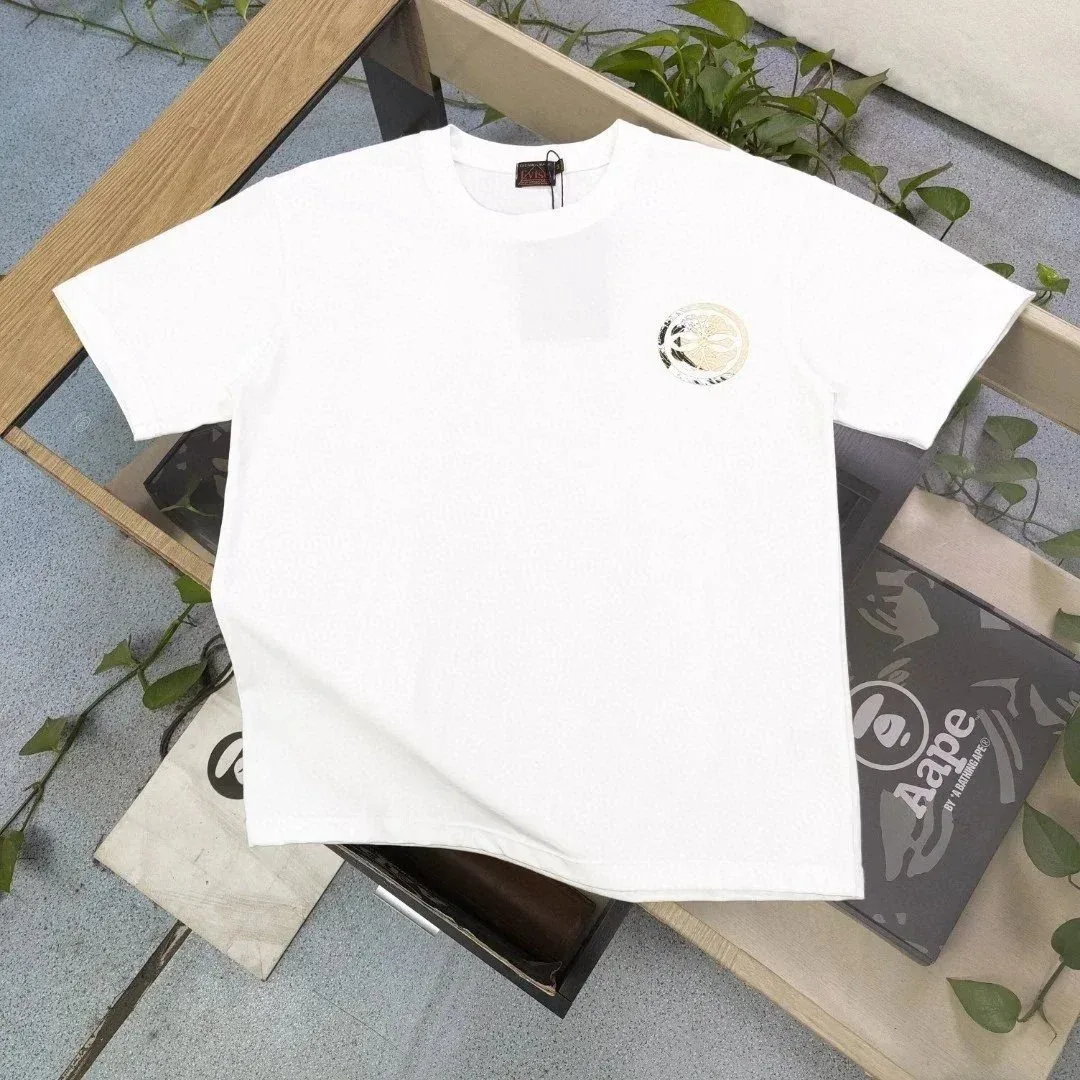 A Bathing Ape A Bathing Ape White Circle Logo T-Shirt White - 1