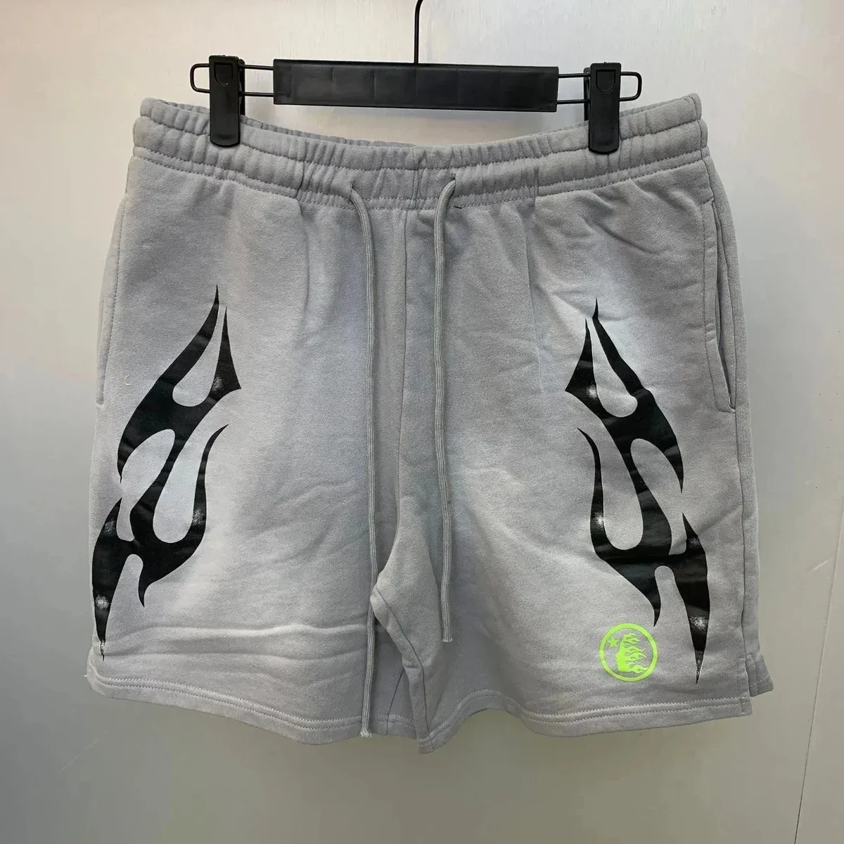 Other Gray Flame Print Sweat Shorts Grey - 1
