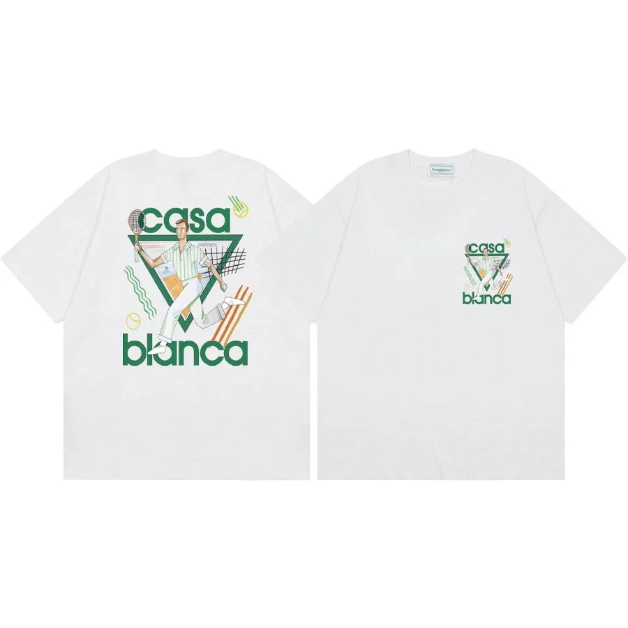 Casablanca White Casa Blanca Tennis Graphic T-Shirt White - 1