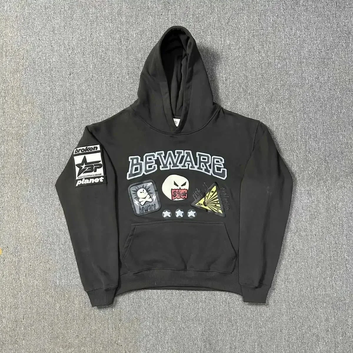Broken Planet Broken Planet Beware Black Hoodie Black - 1