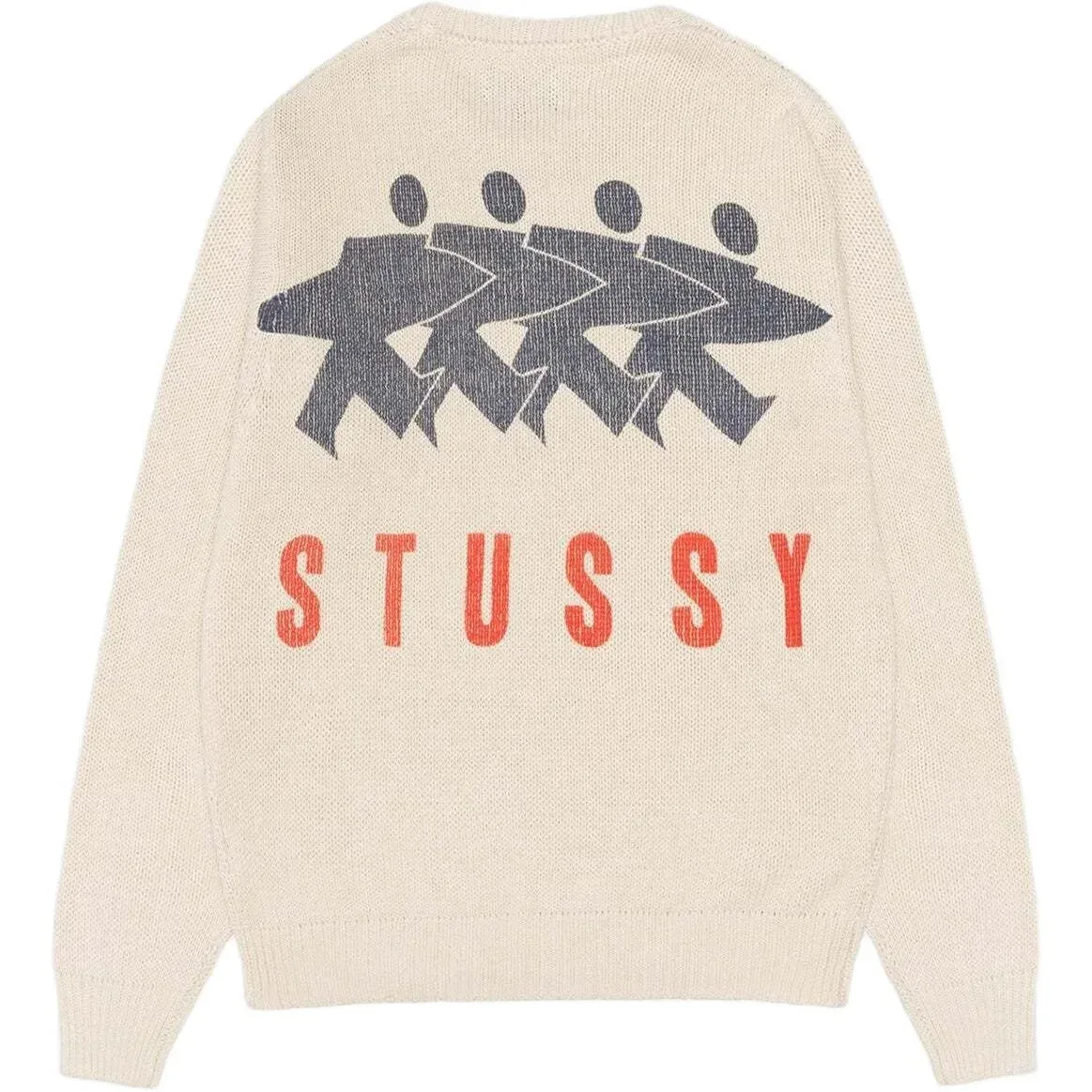 Stussy Stussy Basic Logo Sweater Cream Cream - 1