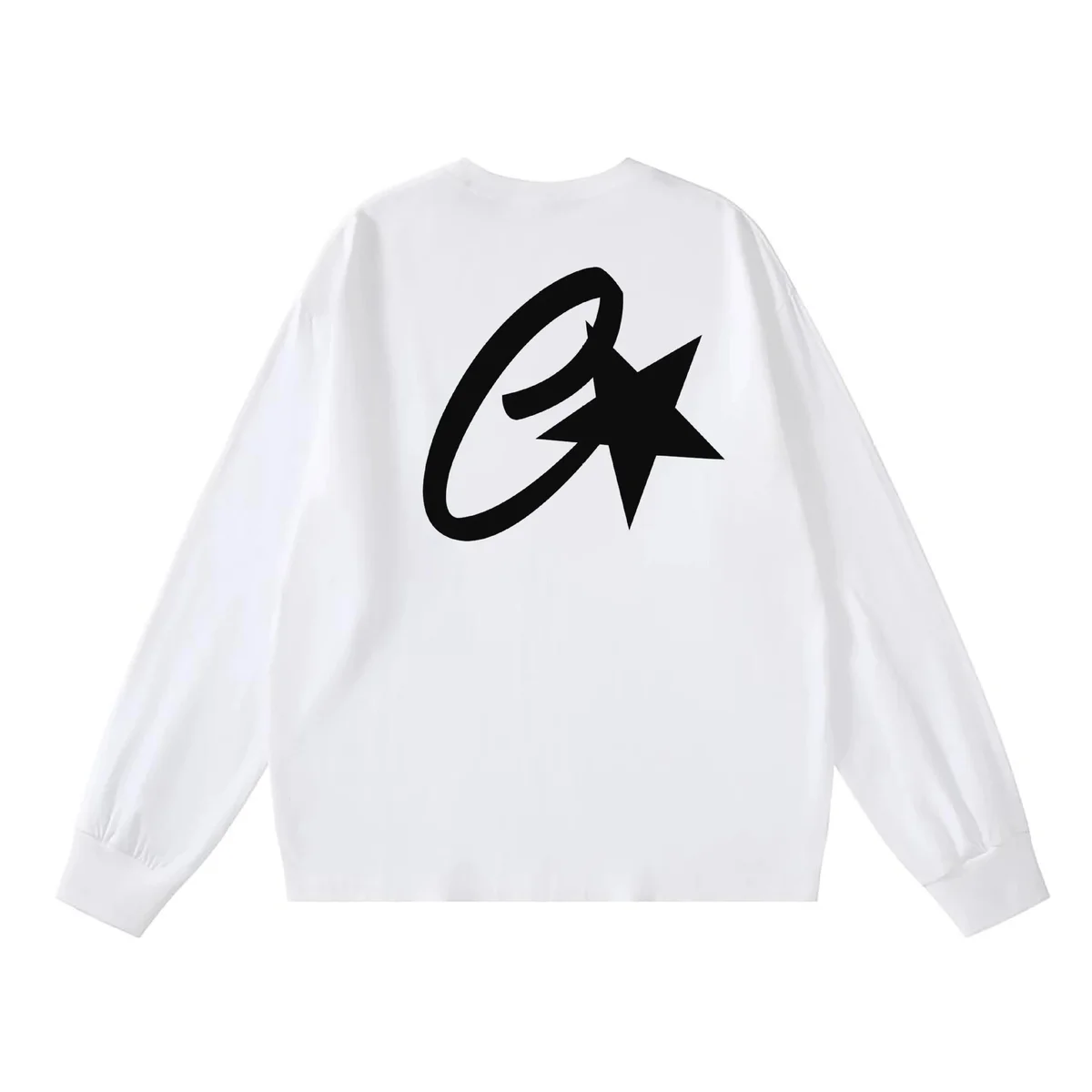 Other White Long Sleeve T-Shirt with Black Star Logo White - 1