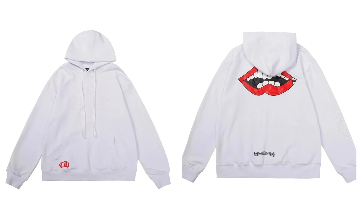 Chrome Hearts Chrome Hearts White Mouth Print Hoodie White - 1