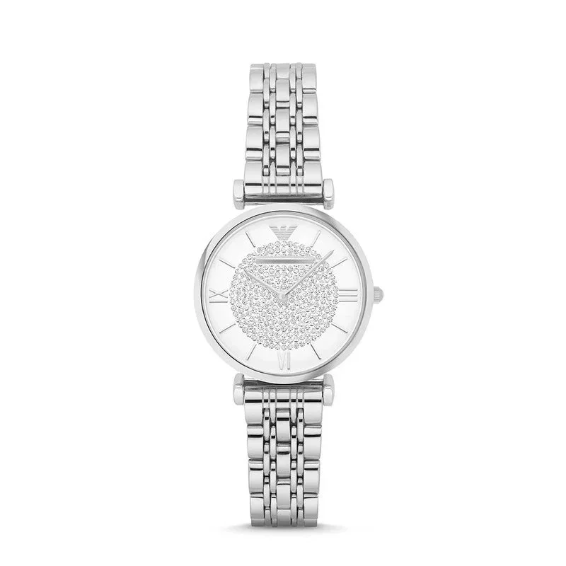 Armani Emporio Armani Crystal Dial Watch Silver Women Silver - 1